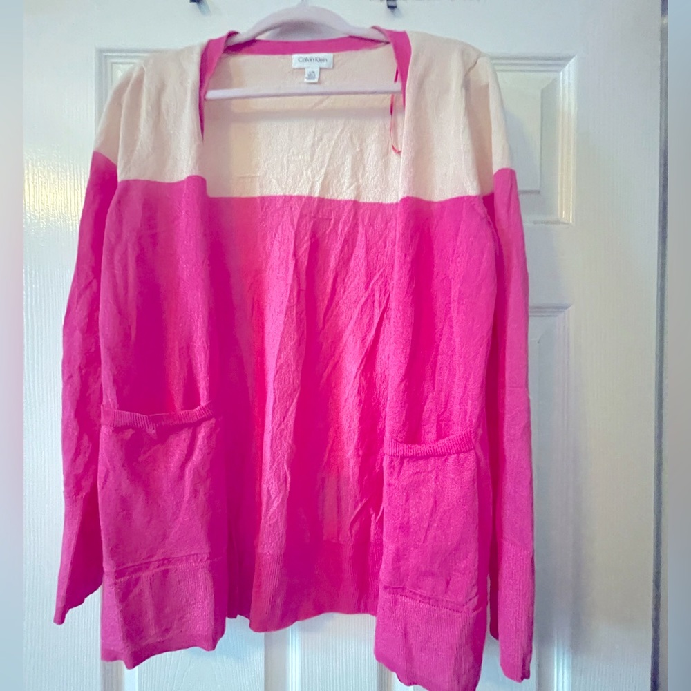 Calvin Klein Colorblock Cardigan- EUC